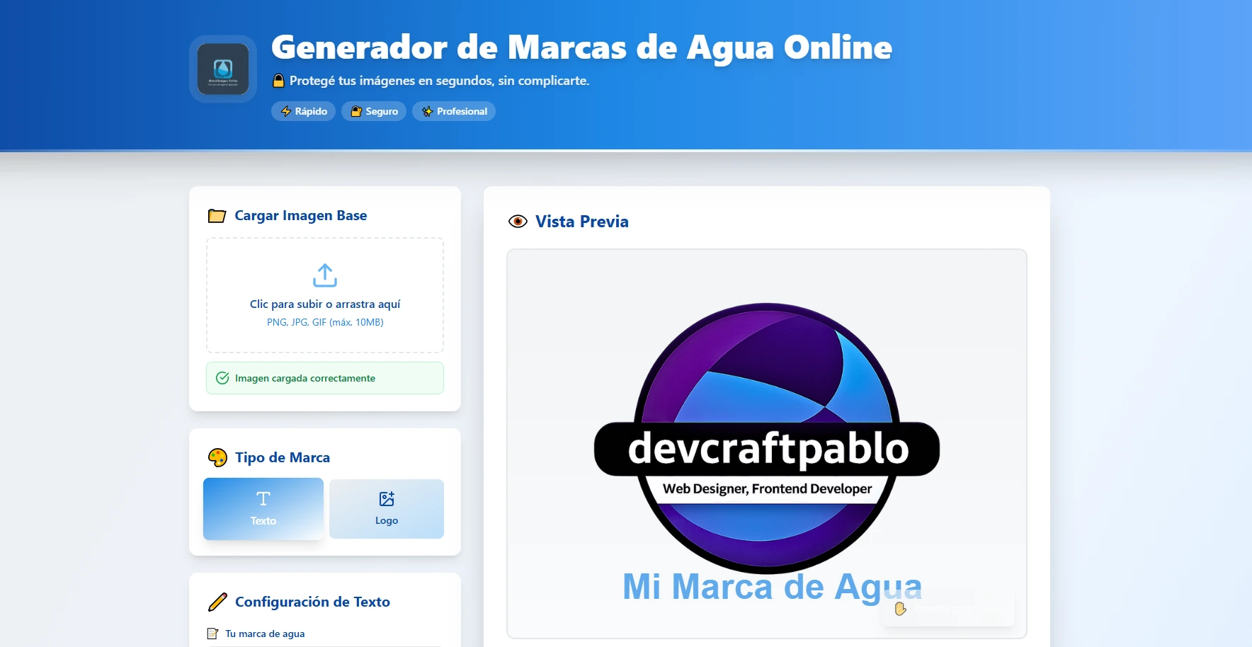 Generador de Marca de Agua